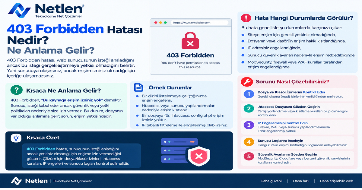403 Forbidden Hatası Nedir? Ne Anlama Gelir?