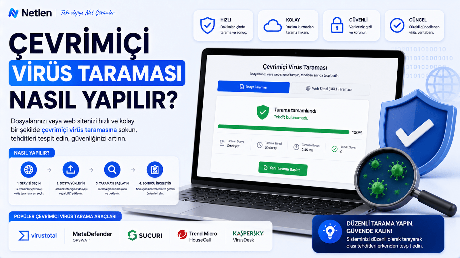 Çevrimiçi Virüs Taraması Nasıl Yapılır?
