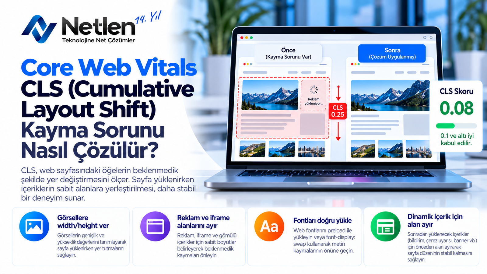Core Web Vitals CLS Kayma Sorunu Nasıl Çözülür?