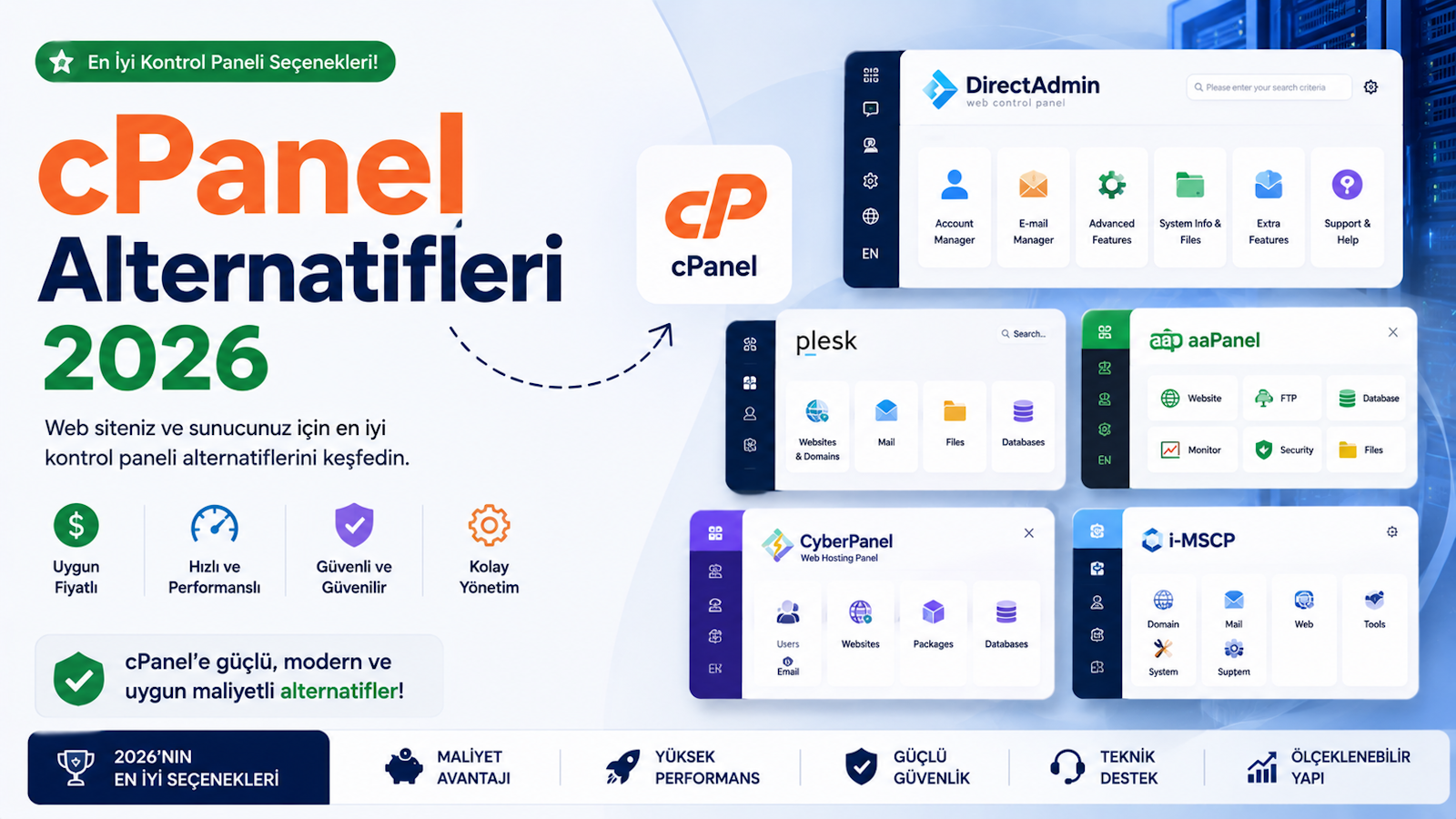 cPanel Alternatifleri 2026
