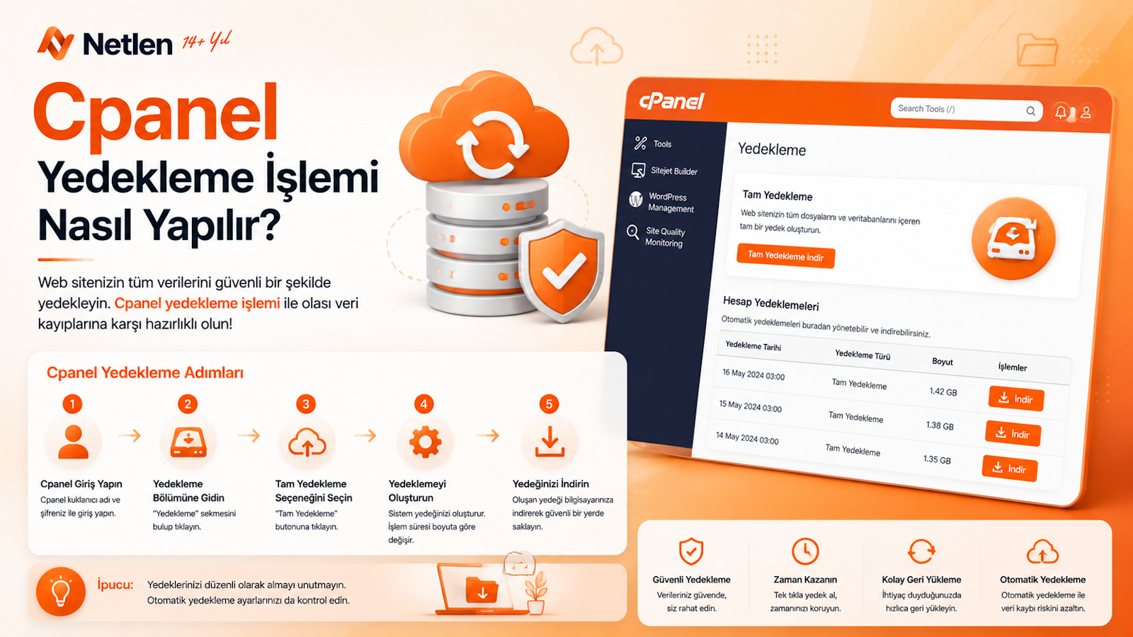 cPanel Yedekleme İşlemi Nasıl Yapılır?