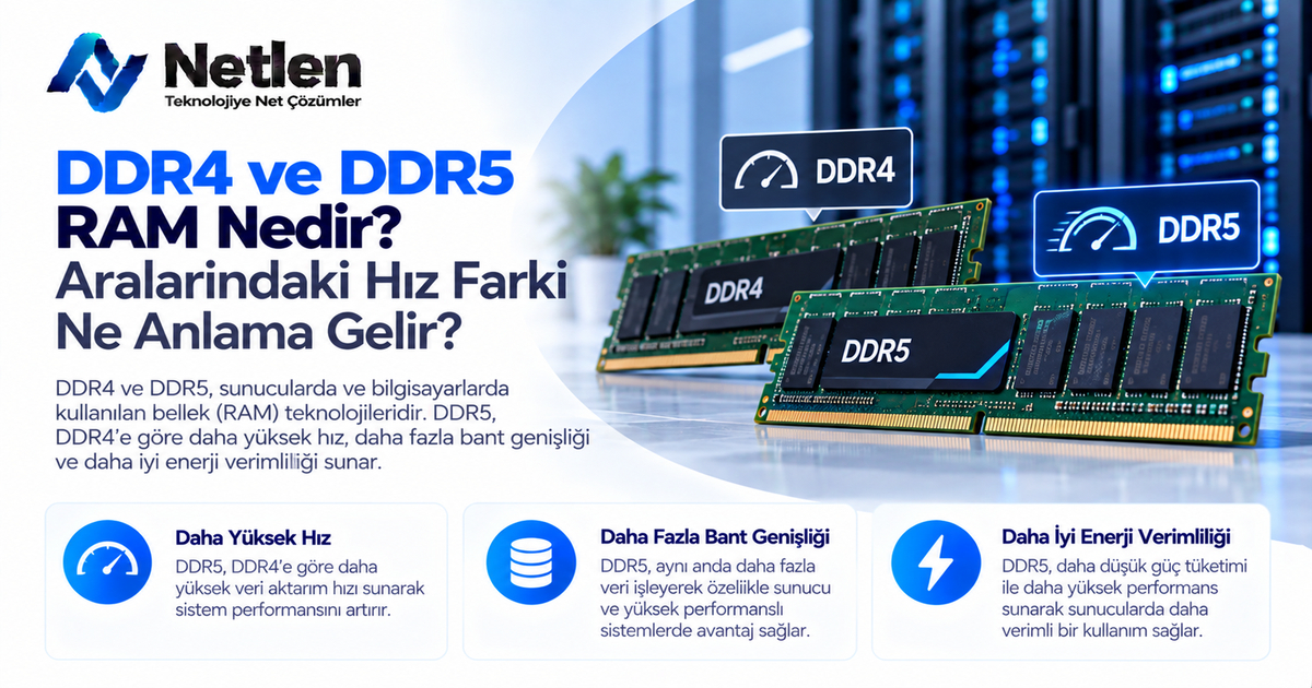 DDR4 ve DDR5 RAM Nedir? Hız Farkı Ne Anlama Gelir?