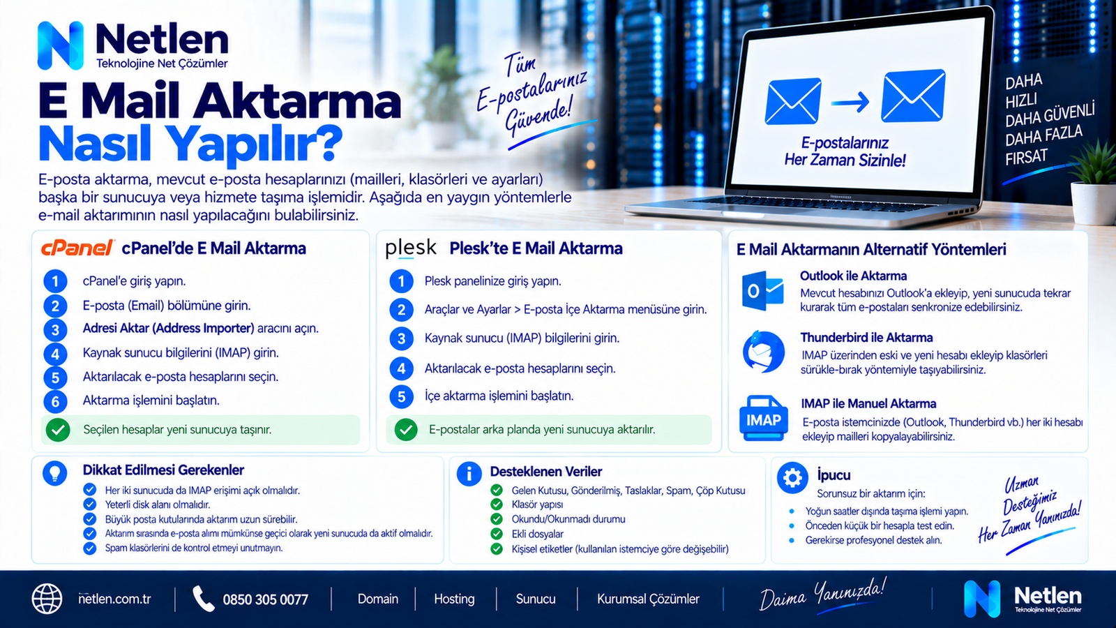 E Mail Aktarma Nasıl Yapılır?