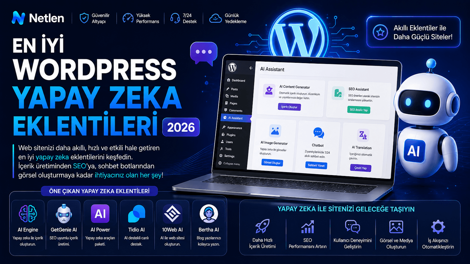 En İyi WordPress Yapay Zeka Eklentileri 2026