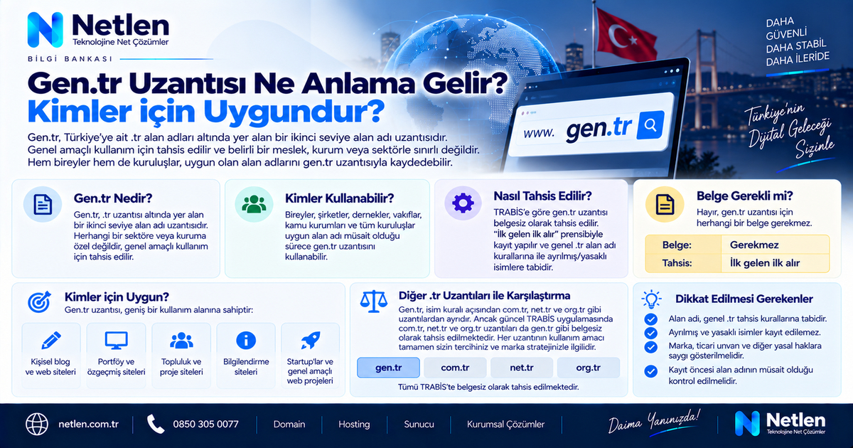 Gen.tr Uzantısı Ne Anlama Gelir? Kimler için Uygundur?