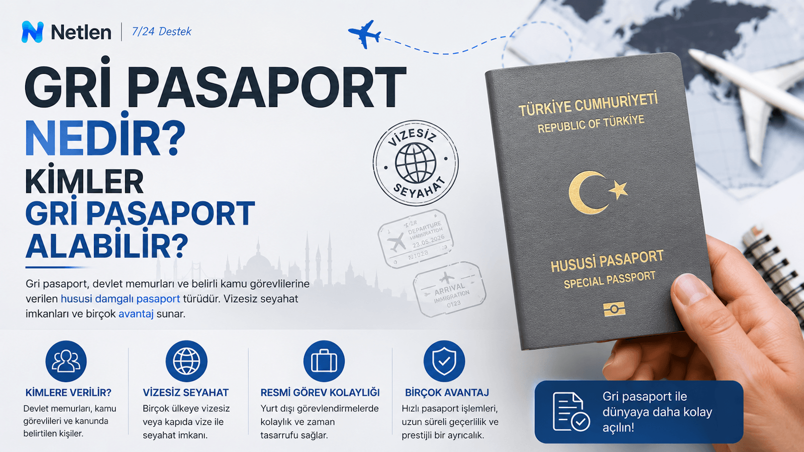 Gri Pasaport Nedir? Kimler Gri Pasaport Alabilir?
