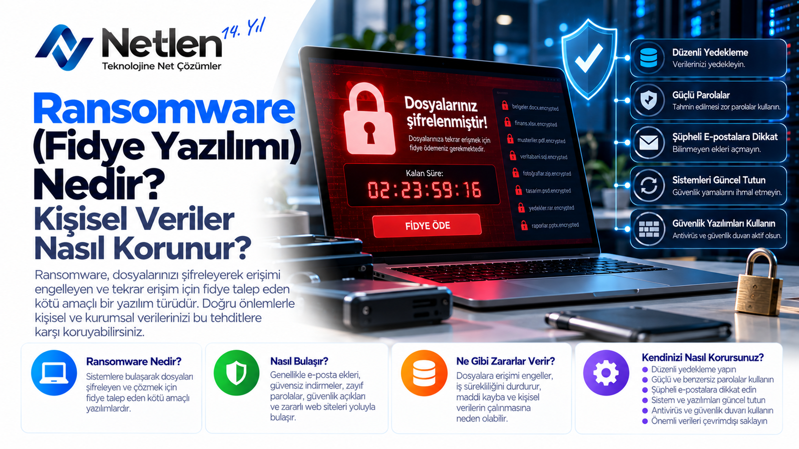 Ransomware (Fidye Yazılımı) Nedir? Veriler Nasıl Korunur?