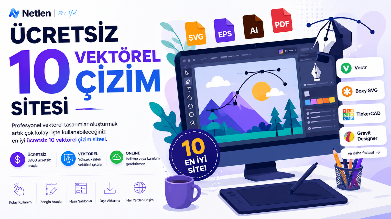Ücretsiz 10 Vektörel Çizim Sitesi