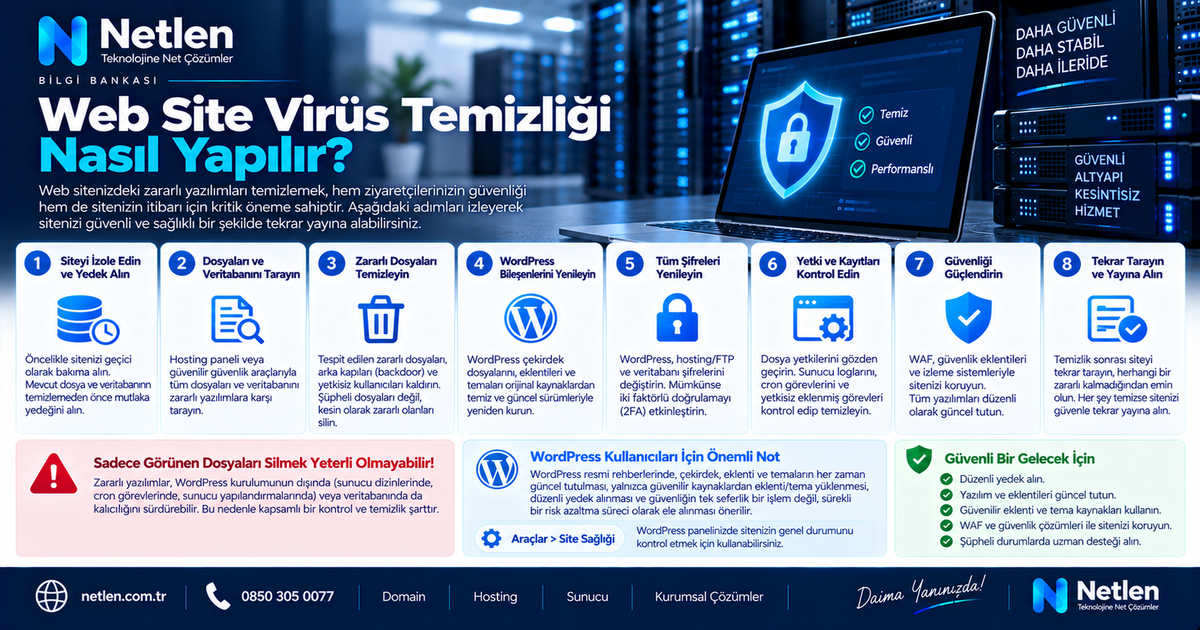 Web Site Virüs Temizliği Nasıl Yapılır?